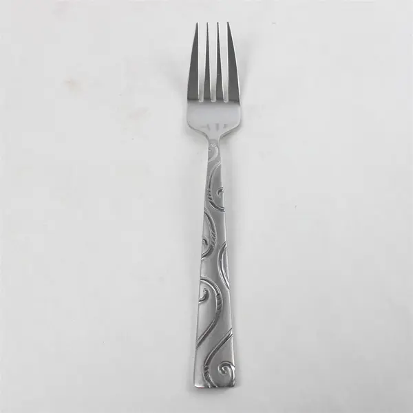 Set of 4 Oneida Twist Stainless Individual Salad Forks - 7in