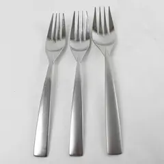 Lot of 3 Oneida Stiletto Frost Stainless Forks 2 Dinner 1 European