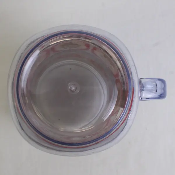 Unbranded Clear Multicolor Plastic Mason Jar Style Mug W/ Lid & Straw 6.5" Tall