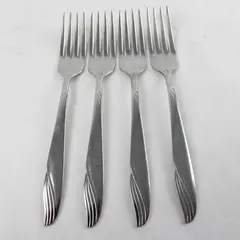 Set of 4 Oneida Surf Stainless Dinner Forks 