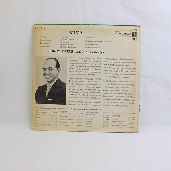 Percy Faith and His Orchestra "Viva: The Music of Mexico" 12" Vinyl Record