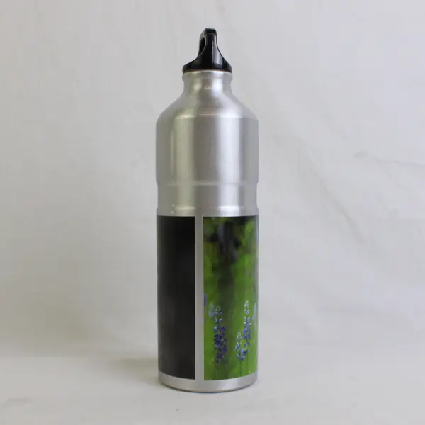 Defenders Of Wildlife Wolf Graphic Metal Water Bottle W/ Screw Top 10.25" Tall