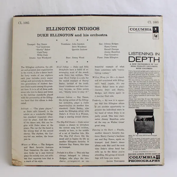 Duke Ellington And His Orchestra Ellington Indigos 12" Vinyl Record