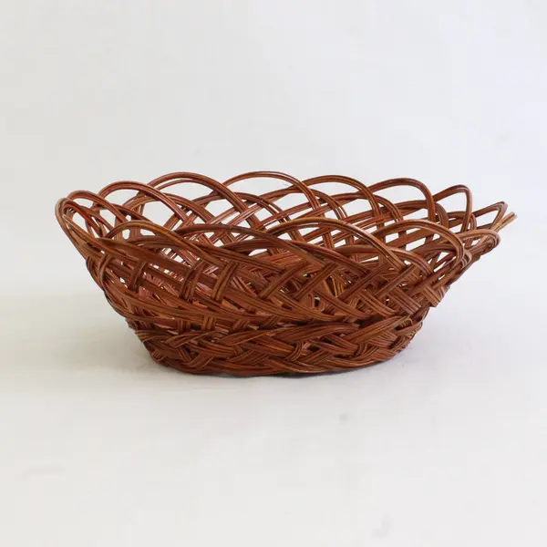 Handmade Woven Wicker/Rattan Round Decorative/Display Bowl 9.5"  Diameter