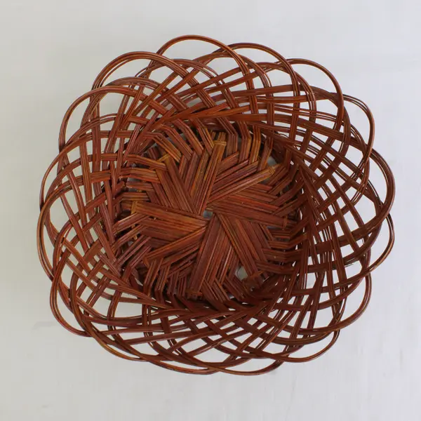 Handmade Woven Wicker/Rattan Round Decorative/Display Bowl 9.5"  Diameter