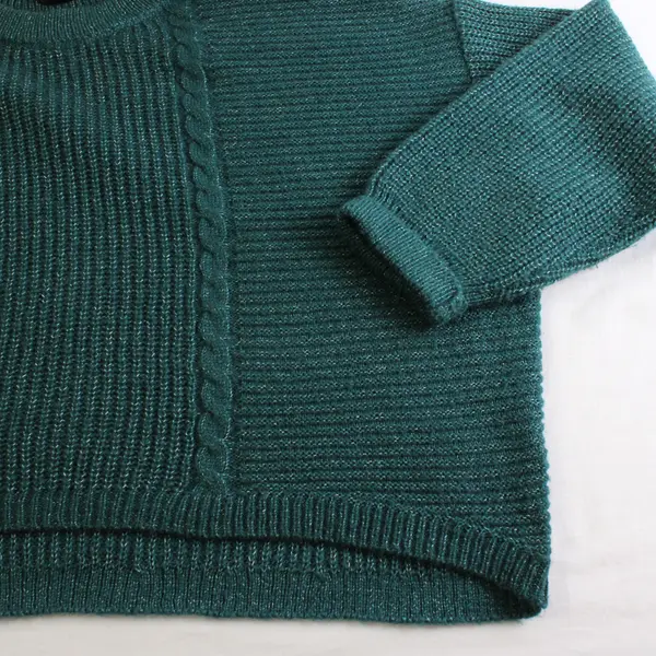 A. Byer Green Speckled White Long Sleeve Knitted Sweater Women's Size XL