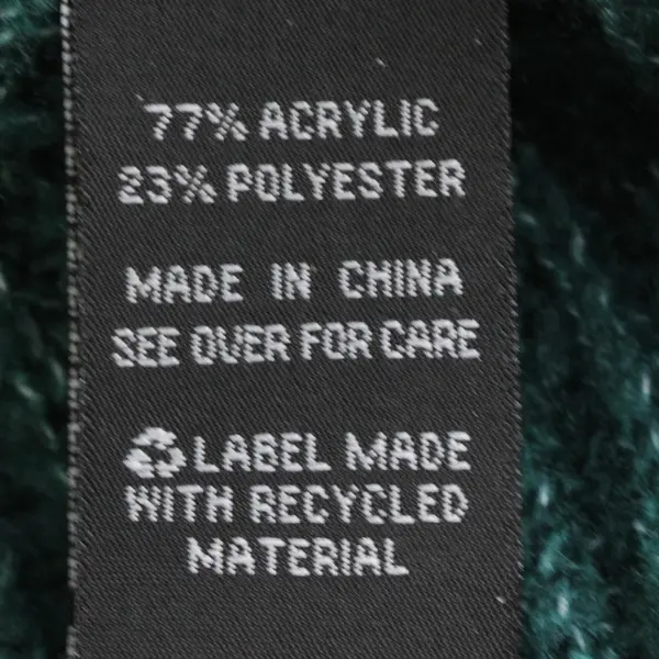 A. Byer Green Speckled White Long Sleeve Knitted Sweater Women's Size XL