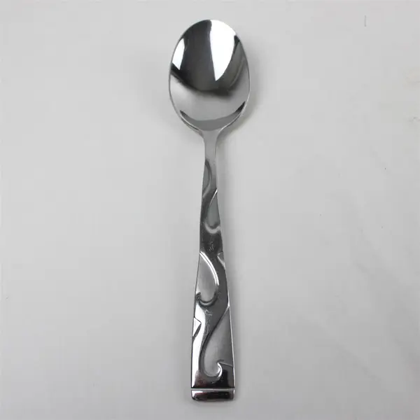 Set of 4 Oneida Tuscany Stainless Oval Soup Spoons 