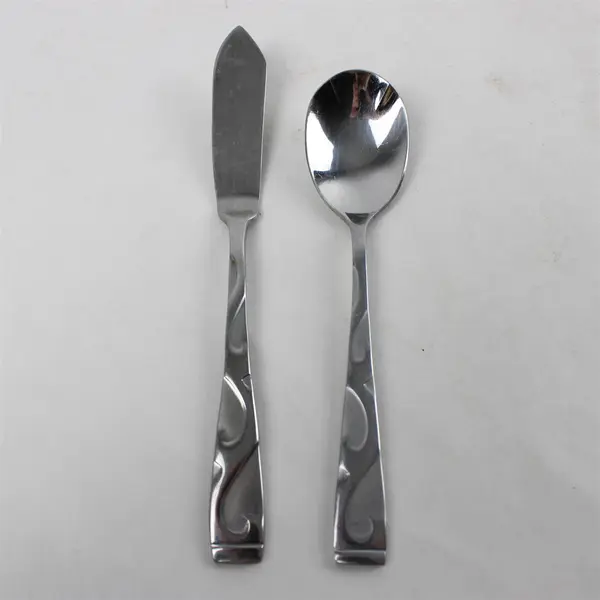 Lot of 2 Oneida Tuscany Stainless Sugar Spoon & Master Butter Knife