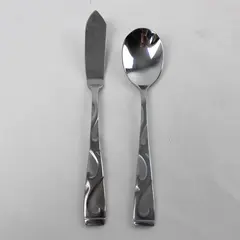 Lot of 2 Oneida Tuscany Stainless Sugar Spoon & Master Butter Knife