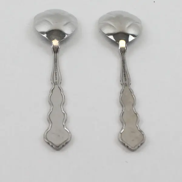 Set of 2 Oneida Valerie Stainless Sugar Spoons