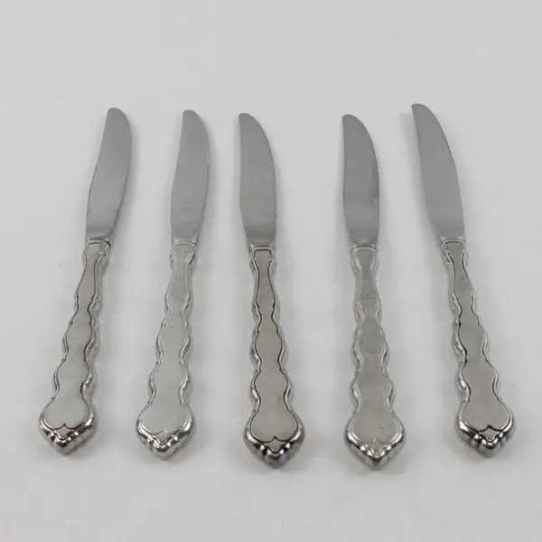 Set of 5 Oneida Valerie Stainless Hollow Handle Modern Knives