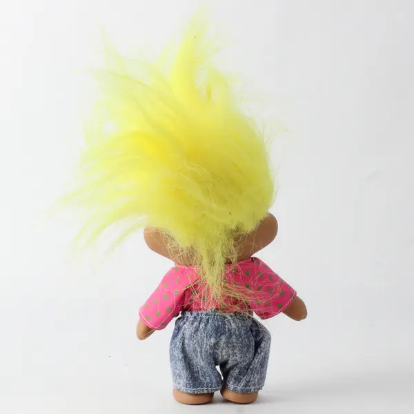 Vintage 1991 T.N.T. Troll N' Toys 5" Yellow Hair Blue Eyes Doll
