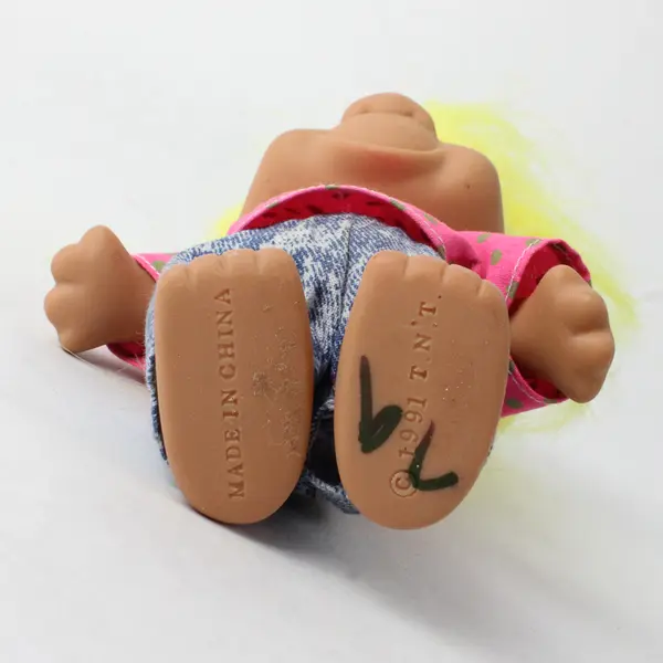 Vintage 1991 T.N.T. Troll N' Toys 5" Yellow Hair Blue Eyes Doll