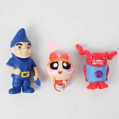 Lot of 3 Fast Food Toys - Powerpuff Blossom Ring, Oh (Home), Gnomeo