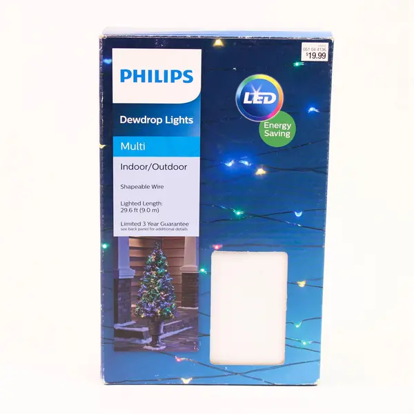 Philips 29.6ft LED Dewdrop String Lights Multi-Color