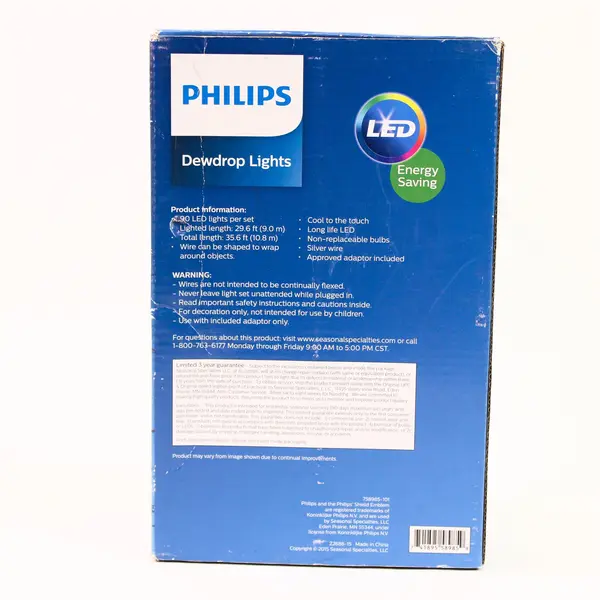 Philips 29.6ft LED Dewdrop String Lights Multi-Color
