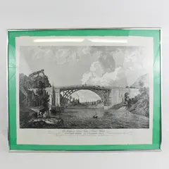  Cast Iron Bridge Near Coalbrook Dale County of Salope Etching By Wm Ellis