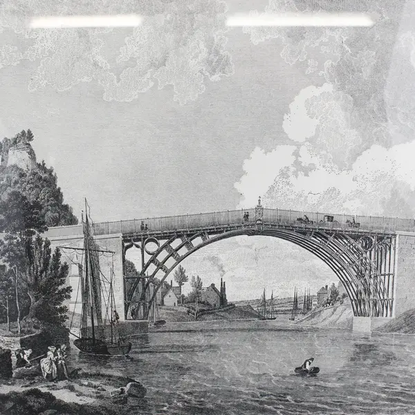  Cast Iron Bridge Near Coalbrook Dale County of Salope Etching By Wm Ellis