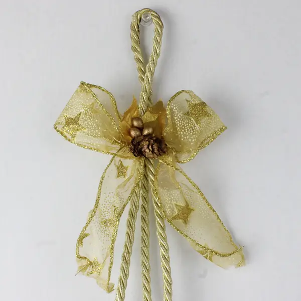 Golden Metal Jingle Bells Wall/Door Hanging Holiday Decor 