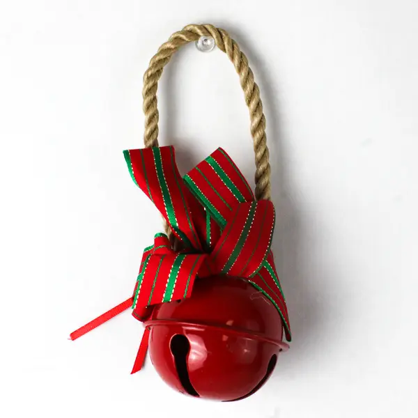 Red Door Knob Jingle Bell Rope with Christmas Bow Ornament Door Hanger