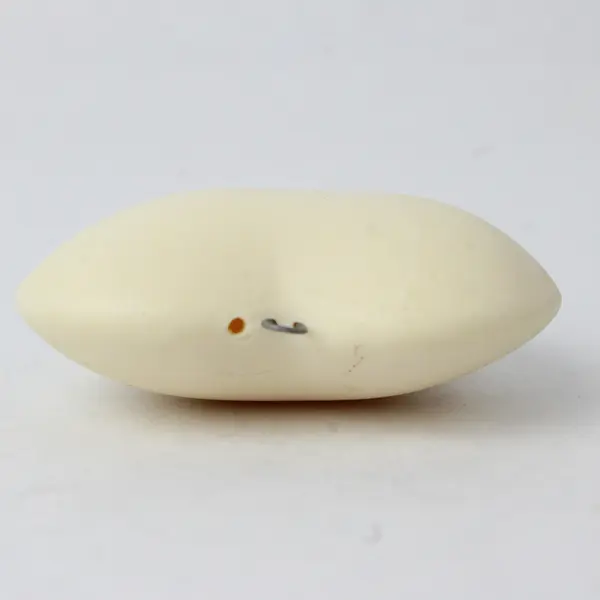 Solid Off-White Heart Ornament 2" Small Holiday Collectible