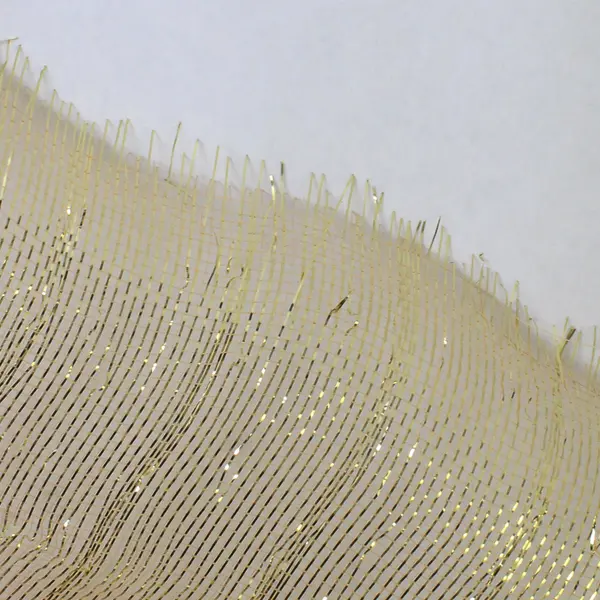 Set of 2 Gold Metallic Poly Mesh Rolls for Wreaths Bows Crafts