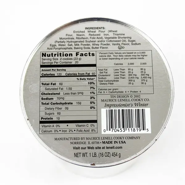 Vintage Maurice Lenell Cooky Co Snowy Town Cookie Tin Advertising