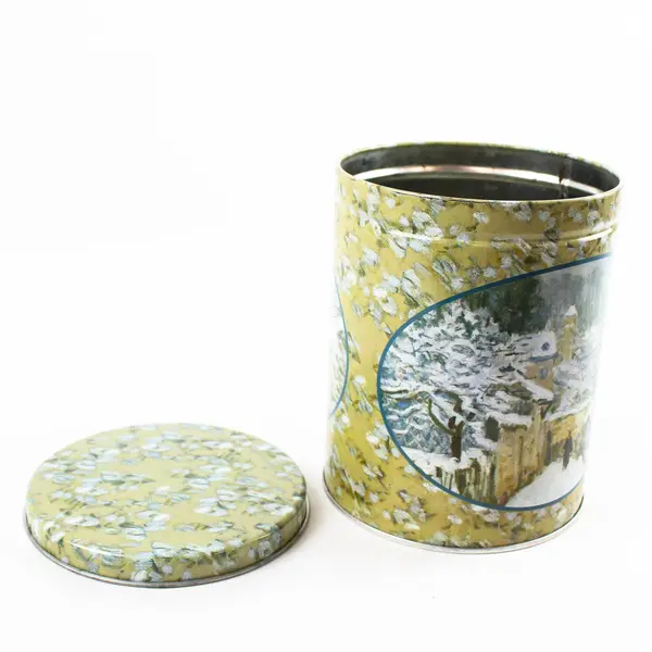 Vintage Maurice Lenell Cooky Co Snowy Town Cookie Tin Advertising