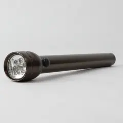 Brown LED Flashlight AA Battery Metal/Plastic Camping Hiking Torch