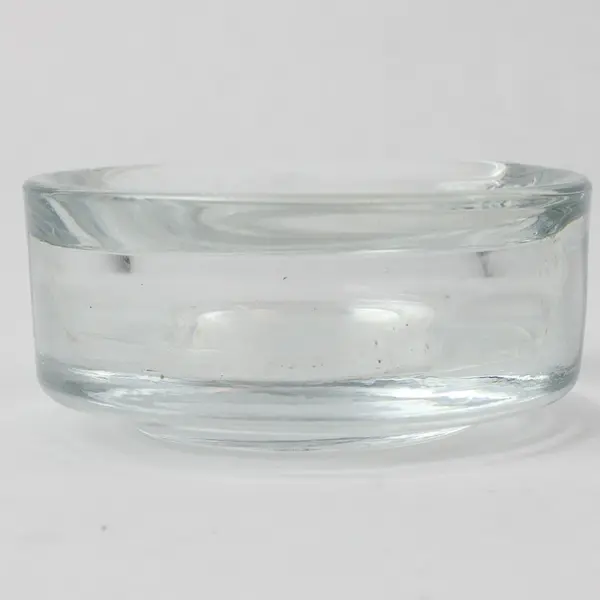 Set of 2 Clear Glass Votive Candle Holders 3in