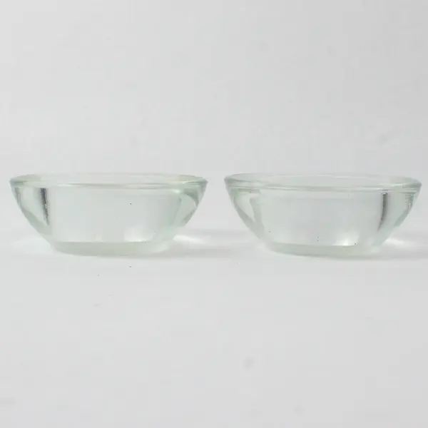 Set of 2 Clear Glass Votive Candle Holders 3in Wedding Party Decor