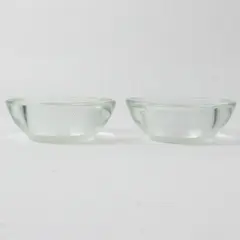 Set of 2 Clear Glass Votive Candle Holders 3in Wedding Party Decor