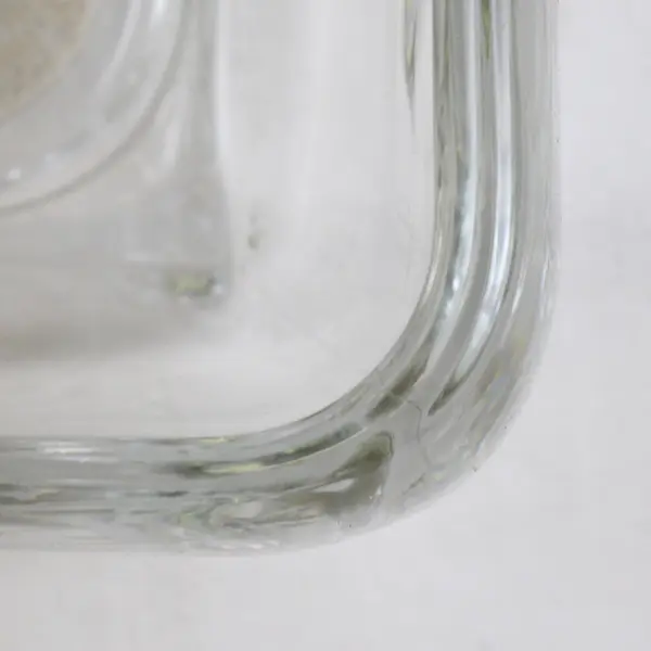 Unbranded Classy Decorative Clear Glass Square Vase 4.25" Tall 5" x 5"