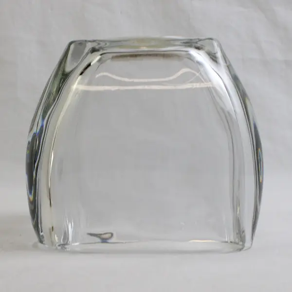 Unbranded Classy Decorative Clear Glass Square Vase 4.25" Tall 5" x 5"