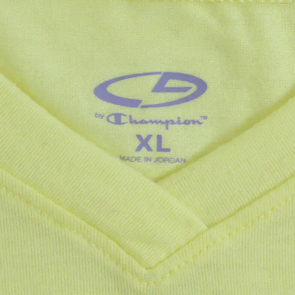 Champion Butter Yellow Short Length Sleeve T-Shirt Women's Size XL