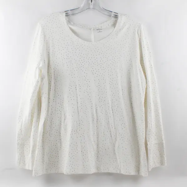 Ana White With Gold Polka Dot Print Long Sleeve T-Shirt Women's Size XL