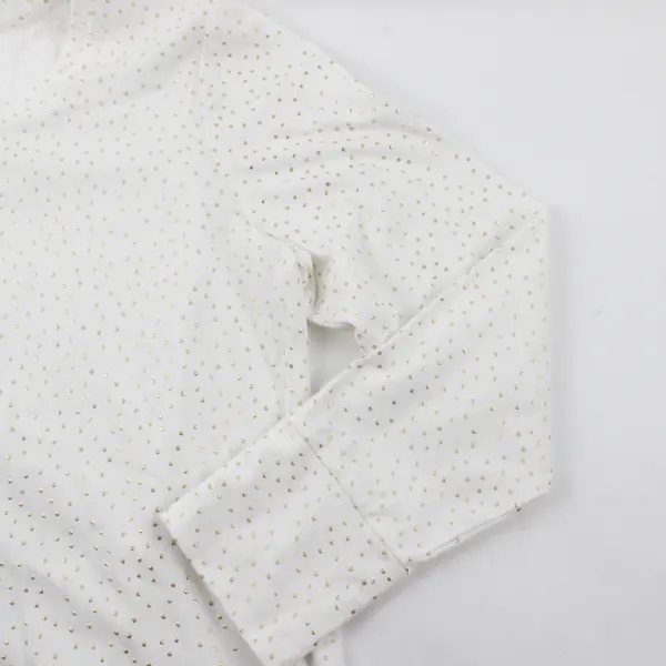Ana White With Gold Polka Dot Print Long Sleeve T-Shirt Women's Size XL