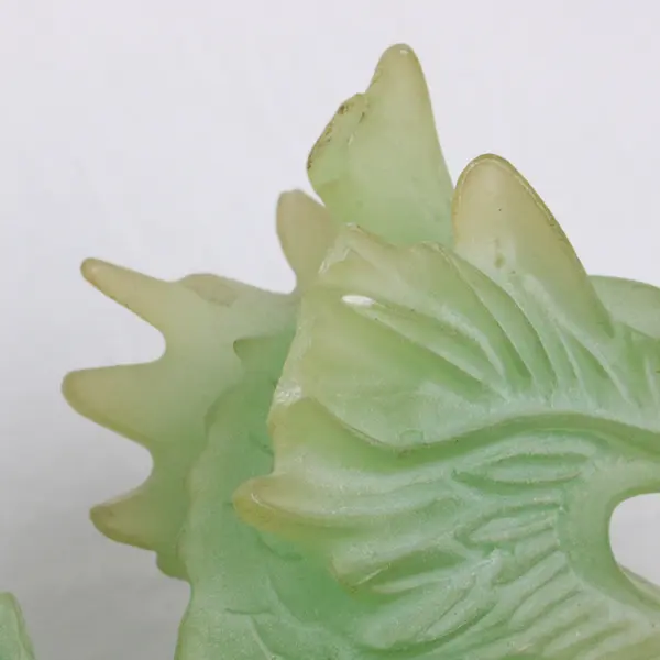 Unbranded Green Resin Chinese/Asian Style Dragon Figurine Home Decor 5.5" Tall