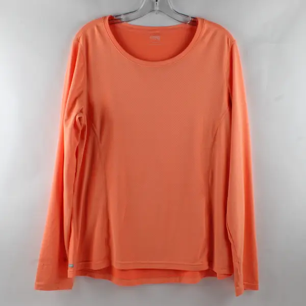 Danskin Now Women's XL Neon Pink/Orange Long Sleeve Activewear Top Flawed