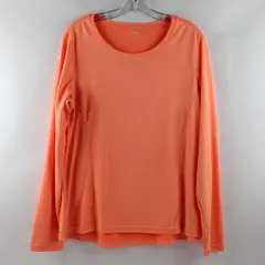 Danskin Now Women's XL Neon Pink/Orange Long Sleeve Activewear Top Flawed