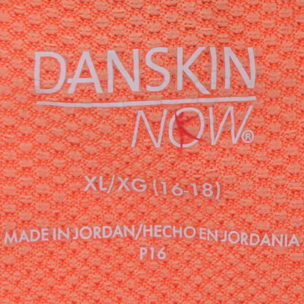 Danskin Now Women's XL Neon Pink/Orange Long Sleeve Activewear Top Flawed