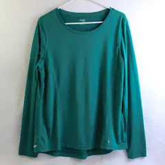 Danskin Now Teal Blue/Green Long Length Sleeve Activewear Top Women's Size XL