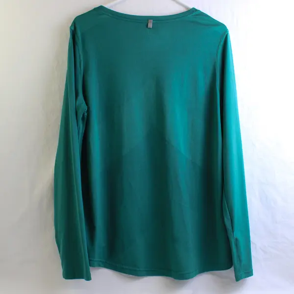 Danskin Now Teal Blue/Green Long Length Sleeve Activewear Top Women's Size XL