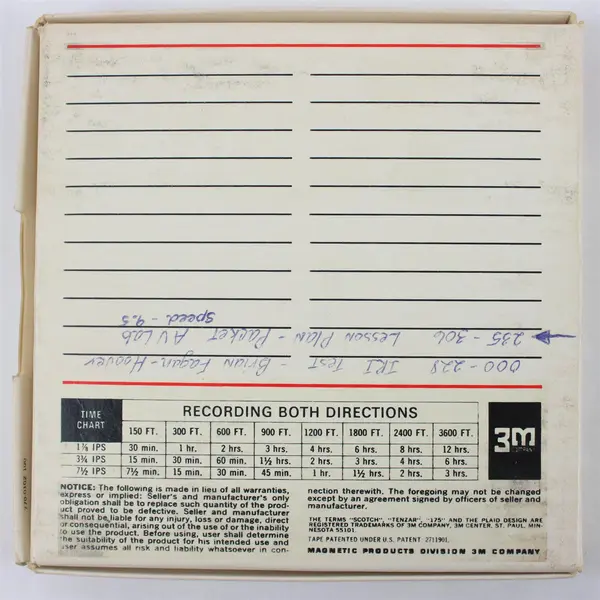 Scotch 5" Reel-to-Reel Tape 32min Home Recording Used Untested