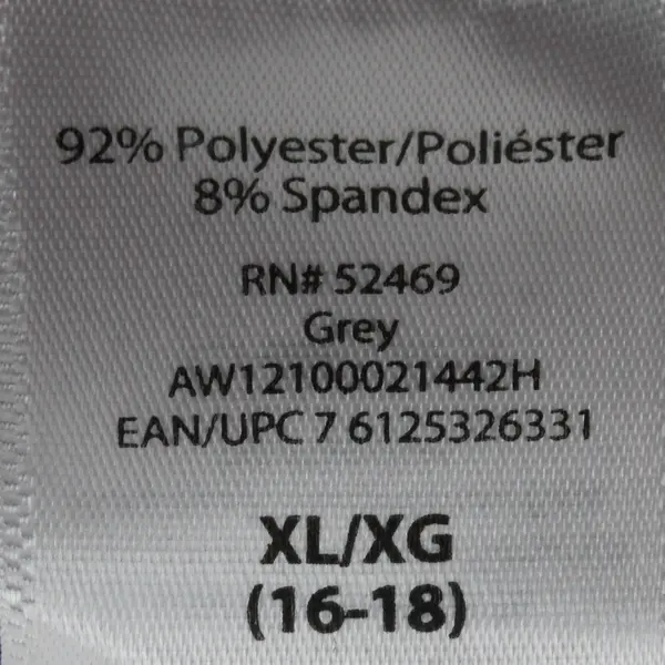 Athletic Works Women's XL Gray Speckled Short Sleeve Active Top