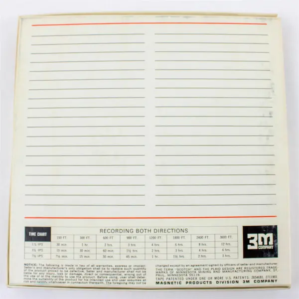 Scotch 7" Reel to Reel Tape 192 Minutes Used Home Recording