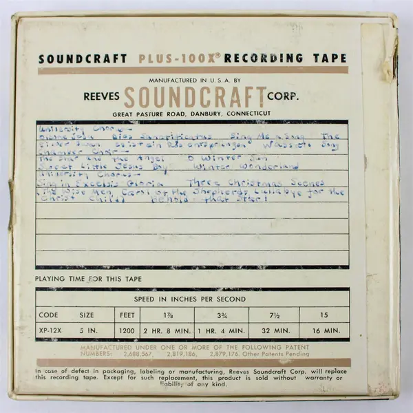 Soundcraft 5" Reel to Reel Tape 128mins Used Home Recording