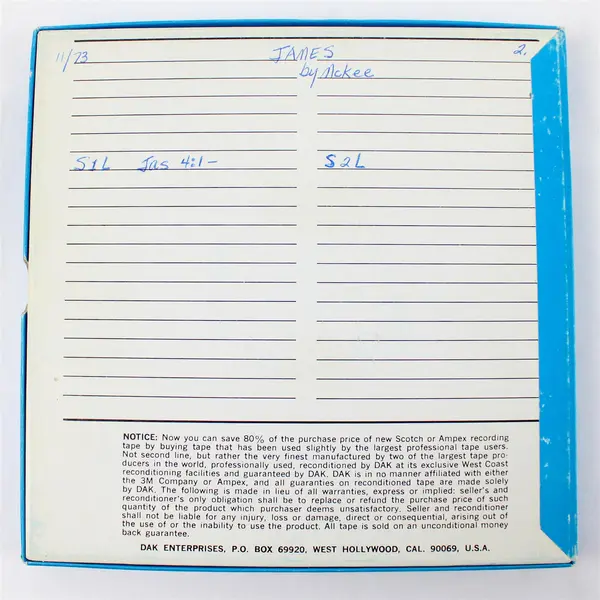 Dak Enterprises 7" Reel to Reel  Tape 192mins Used Home Recording