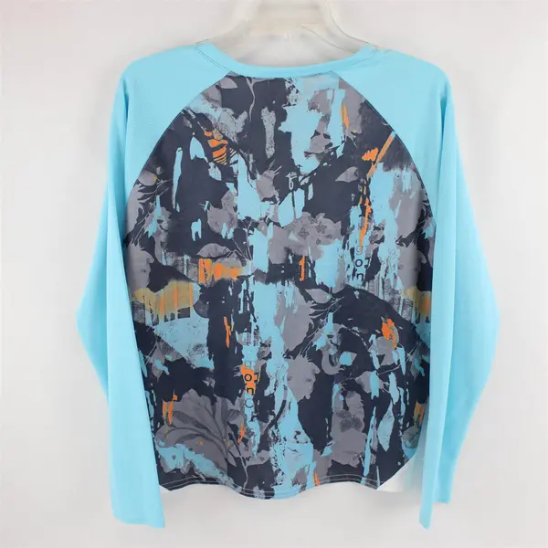 Prospirit Blue Abstract Pattern Long Sleeve Activewear Top Men's Size XL